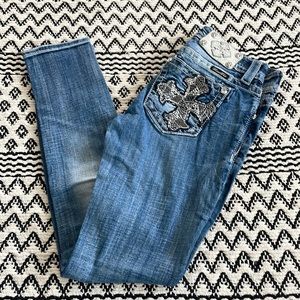 Miss me, cuffed skinny mid rise, jeans size 27